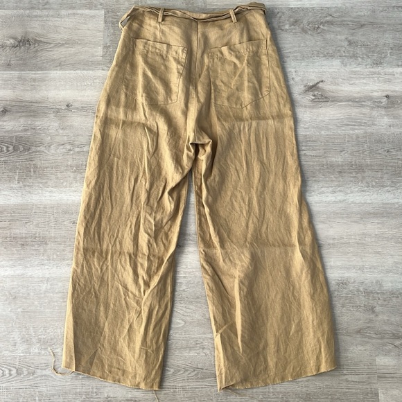 Faithfull The Brand Messina Pants 100% Linen Wide Leg Trousers Women’s M / USA 6 - Picture 6 of 13